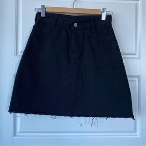 BLACK JEAN SKIRT